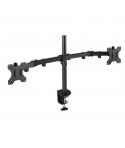 Tooq Soporte de Mesa con Brazos Articulados para 2 Monitores de 13"-32" - Giratorio e Inclinable - Gestion de Cables - Peso Max 