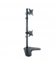 Tooq Soporte de Mesa para 2 Monitores en Vertical de 17"-32" - Giratorio e Inclinable - Peso Max 9kg x Brazo - VESA 100x100mm