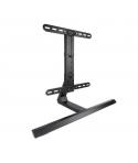 Tooq Soporte de Mesa para TV de 32"-65" - Gestion de Cables - Peso Max 40Kg - VESA 400X400mm - Fabricado en Aluminio - Color Neg