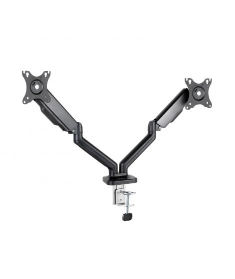 Tooq Soporte Mesa Pantalla - Giro 180º - Inclinacion - 2 Brazos 17-32 - Color Negro