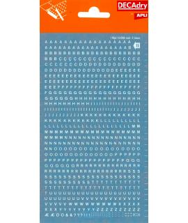 Apli Letras Transferibles Blancas 2.5mm - 730 Caracteres - Facil Aplicacion y Gran Adherencia - Versatil para Diferentes Superfi