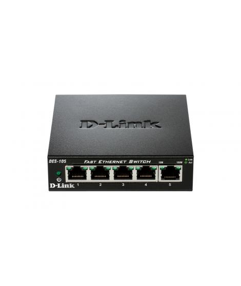 D-Link Switch 5 Puertos Fast Ethernet Gigabit 10/100 Mbps