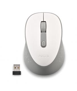 NGS Dew White Raton Inalambrico USB 1600dpi - 3 Botones - Uso Diestro - Color Blanco/Gris