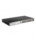 D-Link Switch Gestionable L3 24 Puertos Gigabite PoE 370W + 2 Puertos 10G + 4 Puertos 10G SFP+