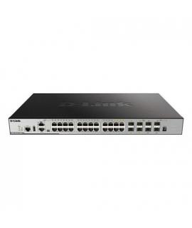 D-Link Switch Gestionable 20 Puertos 10/100/1000 BASE-T + 4 Puertos Combo 1000 BASE-T/SFP + 4 Puertos 10GbE SFP+