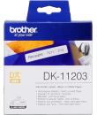 Brother DK11203 - Etiquetas Originales Precortadas para Carpetas - 17x87 mm - 300 Unidades - Texto negro sobre fondo blanco