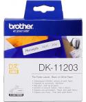 Brother DK11203 - Etiquetas Originales Precortadas para Carpetas - 17x87 mm - 300 Unidades - Texto negro sobre fondo blanco