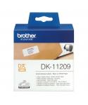 Brother DK11209 - Etiquetas Originales Precortadas de Direccion Pequeñas - 29x62 mm - 800 Unidades - Texto negro sobre fondo bla