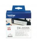 Brother DK22205 - Etiquetas Originales de Tamaño personalizado - Ancho 62mm x 30,48 metros - Texto negro sobre fondo blanco