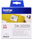 Brother DK22225 - Etiquetas Originales de Tamaño personalizado - Ancho 38mm x 30,48 metros - Texto negro sobre fondo blanco