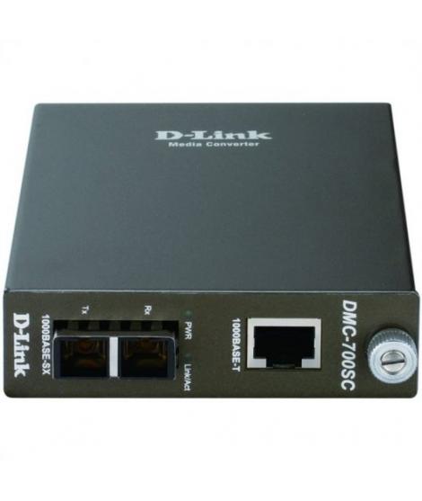 D-Link Conversor de Medios Gigabit RJ-45 a Fibra Optica SC