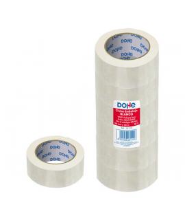 Dohe Cintas de Sellado de Embalajes - 6uds - Polipropileno Resistente - Potente Adhesivo - Color Blanco
