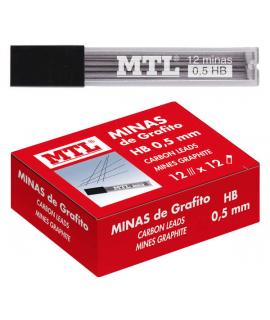 Dohe Minas de grafito para Portaminas Recargable - 0.5mm - Alta Resistencia a la Rotura - Trazo Intenso - Caja de 24 Tubos