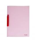 Dohe Dossier con Pinza Pivotante Tamaño A4 - Fabricado en Polipropileno Translucido de 450 Micras - Color Rosa