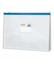 Dohe Bolsa Zipper Apaisada PVC Transparente 200 Micras - Tamaño Folio - Apertura Superior - Cierre Zip Hermetico