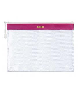 Dohe Bolsa Cremallera PVC - 32x24mm - Ideal para Documentos A4 - Resistente y Duradera