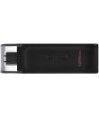 Kingston DataTraveler 70 Memoria USB Tipo C 128GB - USB-C 3.2 Gen 1 - Con Tapa - Color Negro (Pendrive)