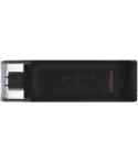 Kingston DataTraveler 70 Memoria USB Tipo C 128GB - USB-C 3.2 Gen 1 - Con Tapa - Color Negro (Pendrive)