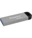 Kingston DataTraveler Kyson Memoria USB 128GB - 3.2 Gen 1 - 200 MB/s en Lectura - Diseño Metalico - Color Plata (Pendrive)