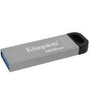 Kingston DataTraveler Kyson Memoria USB 128GB - 3.2 Gen 1 - 200 MB/s en Lectura - Diseño Metalico - Color Plata (Pendrive)