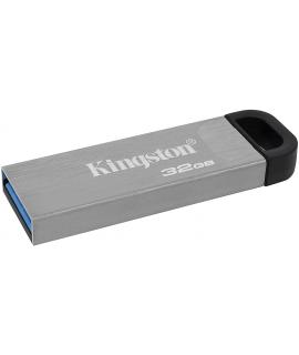 Kingston DataTraveler Kyson Memoria USB 32GB - 3.2 Gen 1 - 200 MB/s en Lectura - Diseño Metalico - Color Plata (Pendrive)