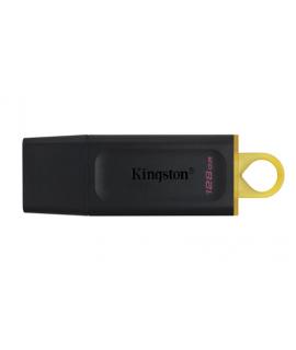 Kingston DataTraveler Exodia Memoria USB 128GB - USB 3.2 Gen 1 - Con Tapa - Enganche para Llavero - Color Negro (Pendrive)