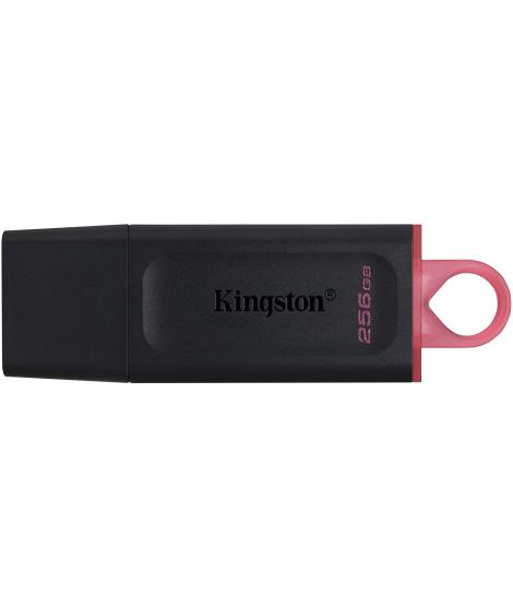 Kingston DataTraveler Exodia Memoria USB 256GB - USB 3.2 Gen 1 - Con Tapa - Enganche para Llavero - Color Negro (Pendrive)