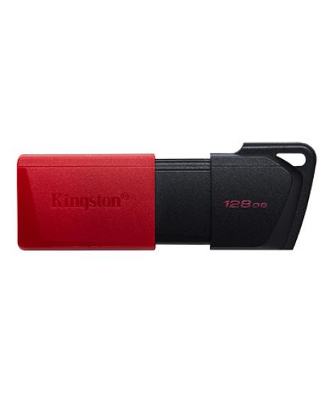 Kingston DataTraveler Exodia M Memoria USB 128GB - USB 3.2 Gen 1 - Capuchon Movil - Enganche para Llavero - Color Negro/Rojo(Pen