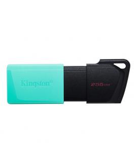 Kingston DataTraveler Exodia M Memoria USB 256GB - USB 3.2 Gen 1 - Capuchon Movil - Enganche para Llavero - Color Negro/Turquesa