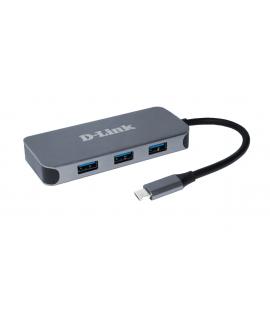 D-Link Hub USB-C con  3x USB 3.0, 1x  USB-C, 1x HDMI 4K, 1x RJ45