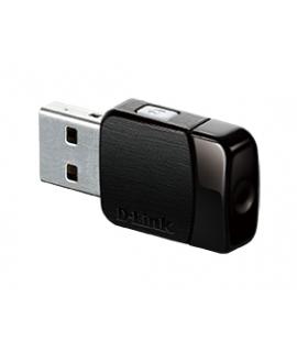 D-Link Adaptador USB WiFi Inalambrico AC600 - Hasta 433Mbps - MU-MIMO - WPS