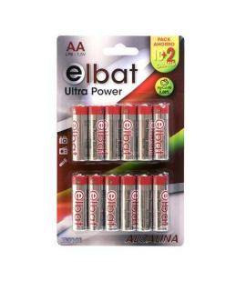 Elbat Pack de 12 Pilas Alcalinas LR6AA