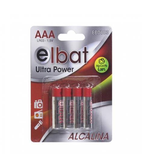 Elbat Pack de 4 Pilas Alcalinas LR03/AAA