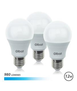 Elbat Pack de 3 Bombillas LED A60 12W E27 980lm - 6500K Luz Fria