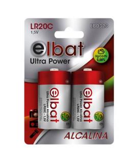 Elbat Pack de 2 Pilas Alcalinas LR20C