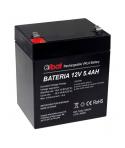 Elbat Bateria de Plomo 12V 5.4Ah VRLA Agm - Dimensiones 90X70X101mm - Tecnologia de Seguridad VRLA - Color Negro