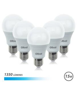 Elbat Pack de 5 Bombillas LED A60 15W E27 1350lm - 6500K Luz Fria