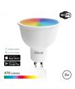 Elbat Bombilla LED Smart Wi-Fi GU10 5W 470lm RGB - Temperatura 2700K a los 6000K - Control de Voz - Control Remoto - 3 Modos de 