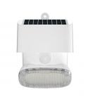 Elbat Foco Solar 2000LM - Luz Fria 6000K - Regulacion Vertical y Horizontal - Panel Solar 1W - IP65 - Color Blanco