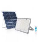 Elbat Foco Solar Led 100W - 2700LM - Luz Fria 6500K - Autonomia hasta 2 Dias - Control Remoto - IP67