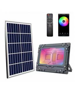 Elbat Foco Solar Led RGB 60W - 515LM - Bluetooth - Bateria 5V6AH - Control Remoto - IP67