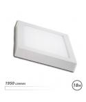 Elbat Downlight de Pared LED 18W 1950lm - Forma Cuadrada 225mm - 4000K Luz Blanca