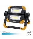 Elbat Foco Led Recargable 20W - 1200 Lumenes - Luz Fria 6500K - Bateria 5000mAh  - Autonomia de 5 a 9 horas