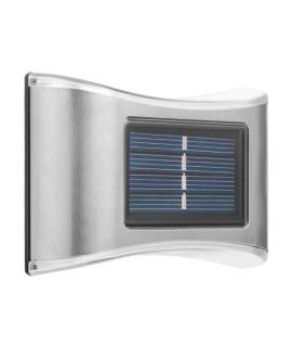 Elbat Aplique Solar LED 150lm - Panel Solar Integrado 2V, 120mAh - Bateria 1.2V, 600mAh - Carcasa Acero Inoxidable