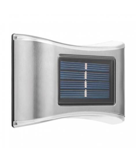 Elbat Aplique Solar LED 150lm - Panel Solar Integrado 2V, 120mAh - Bateria 1.2V, 600mAh - Carcasa Acero Inoxidable