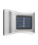 Elbat Aplique Solar LED 150lm - Panel Solar Integrado 2V, 120mAh - Bateria 1.2V, 600mAh - Carcasa Acero Inoxidable