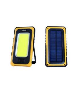 Elbat Linterna LED Solar Recargable - Gancho e Iman - Cob 10W 800LM - Color Negro