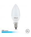 Elbat Bombilla LED C37 6W 500LM E14 Luz Fria - Ahorro de Energia - Larga Vida Util - Facil Instalacion - Color Blanco