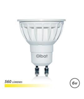 Elbat Bombilla LED GU10 6W 560LM Luz Calida - Ahorro de Energia - Larga Vida Util - Facil Instalacion - Color Blanco Calido