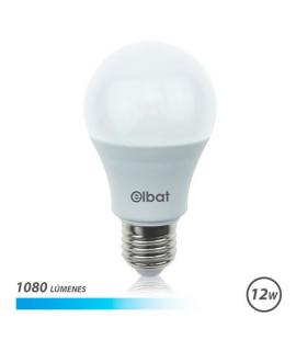 Elbat Bombilla LED - Potencia 12W - Lumenes 1080 - Tipo de Luz 6500K Luz Fria - Casquillo E27 - Angulo 220º - Dimensiones 60X120